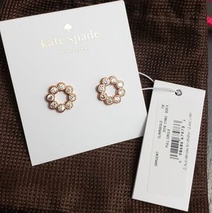 New - Kate Spade Rose Gold Full Circle Studs